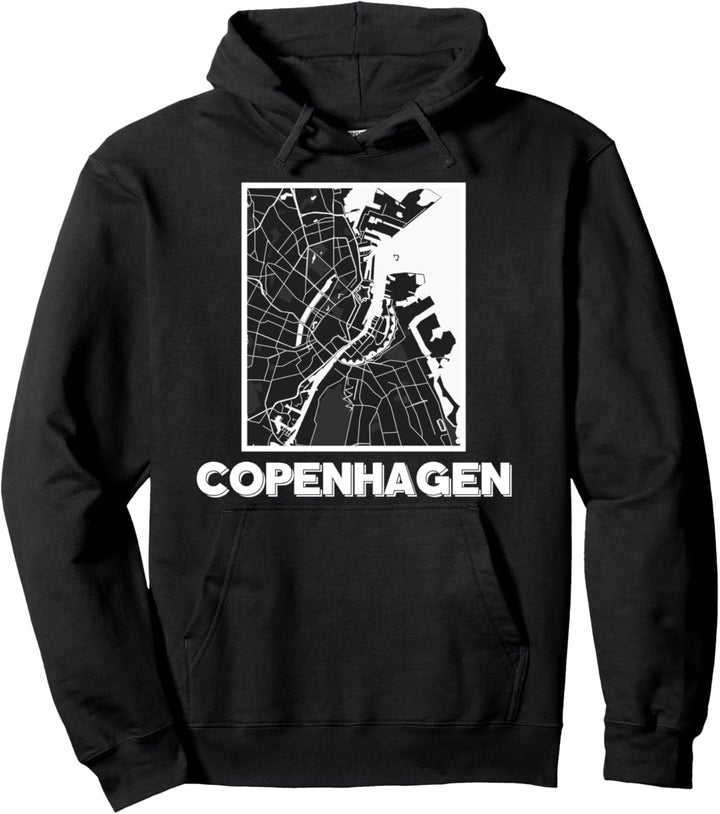 Copenhagen Däne Karte Stadt Stadtplan Geschenkidee Europa Pullover Hoodie
