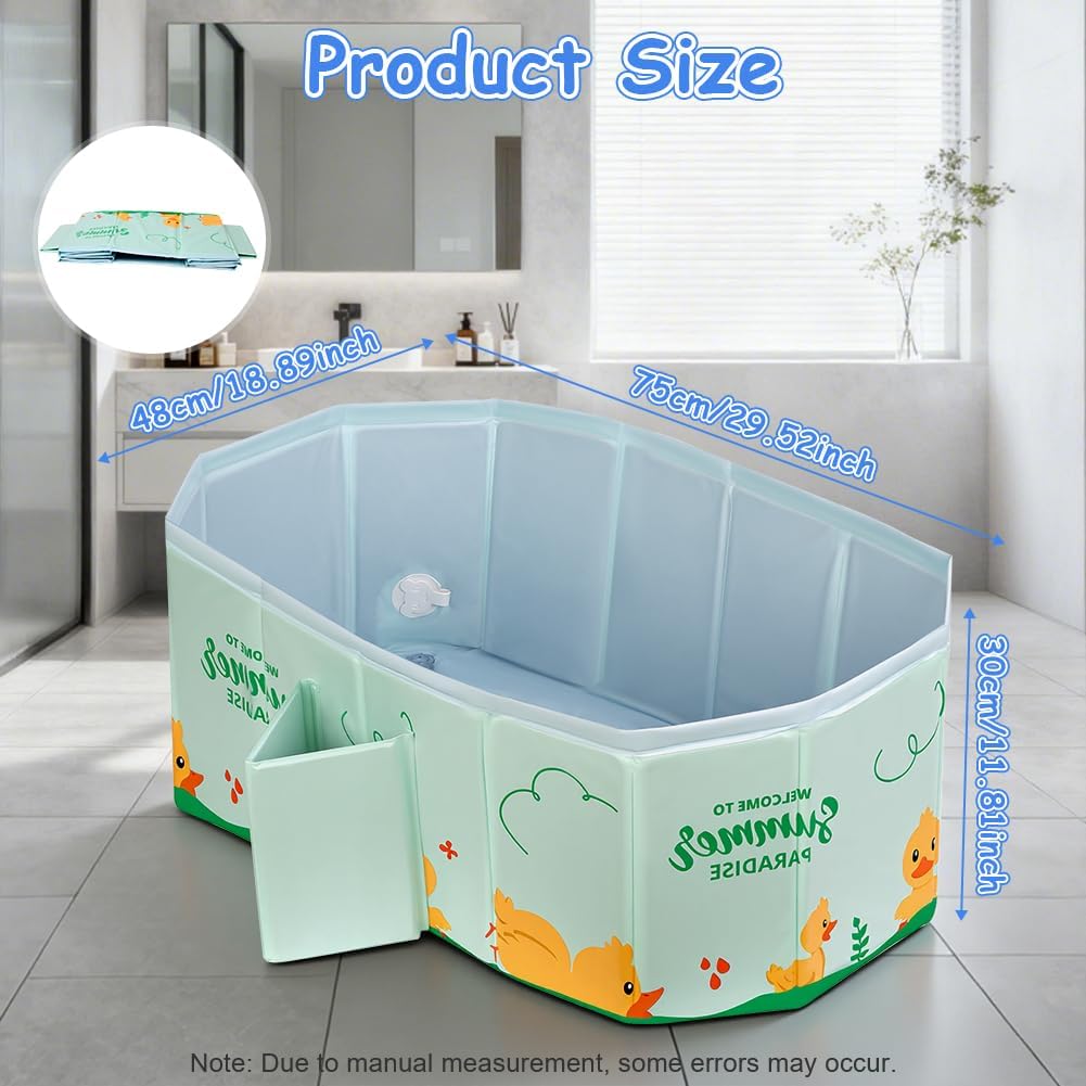 Faltbare Badewanne Kinder Tragbare Säuglings Badewanne Baby mit Ablassschraube Integrierte Tragbare
