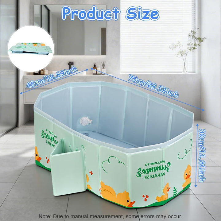 Faltbare Badewanne Kinder Tragbare Säuglings Badewanne Baby mit Ablassschraube Integrierte Tragbare