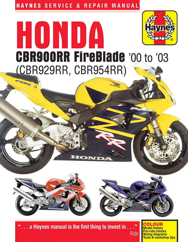 Honda CBR900RR Fireblade: CBR929RR, CBR954RR (Haynes Service and Repair Manual), Taschenbuch
