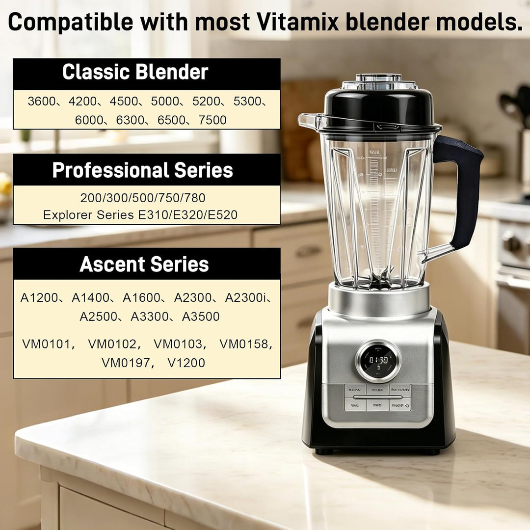 2 L Mixbehälter (64 oz), mit Rührstab, kompatibler Ersatzbehälter für Vitamix Mixer der Serien Class