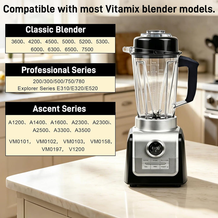 2 L Mixbehälter (64 oz), mit Rührstab, kompatibler Ersatzbehälter für Vitamix Mixer der Serien Class