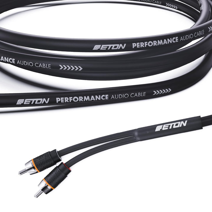 ETON RCA 2P-55 – Hochwertiges Cinchkabel (2-Kanal) mit 5,5 Meter Länge, 2 Stecker auf 2 Stecker, Cin