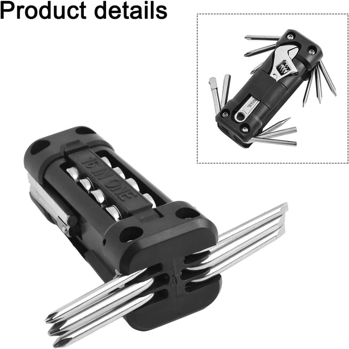 Robustes Motorrad Multi Use Tool Set mit tragbarem Design für Notfälle oder Reisen (Schwarz)
