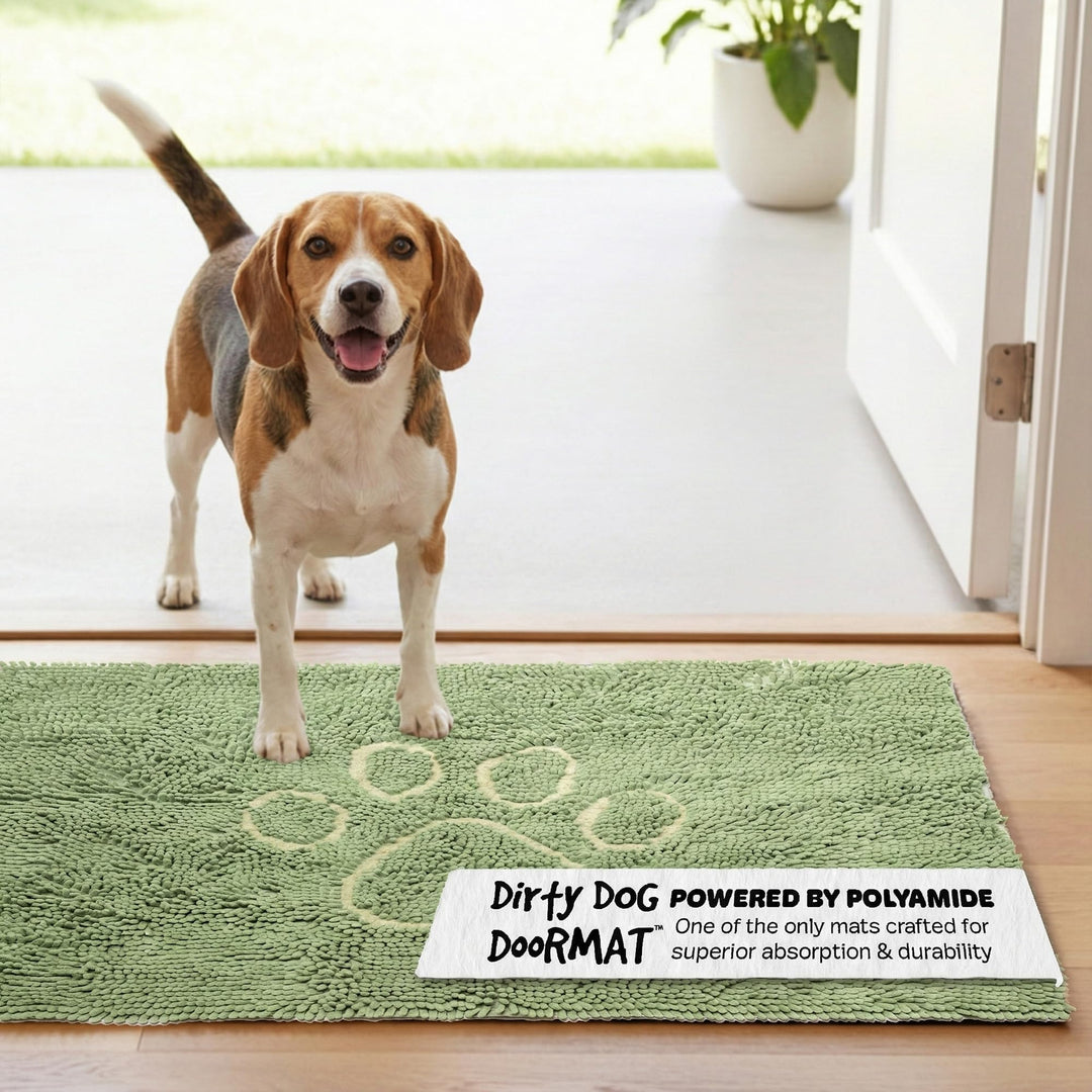 Dog Gone Smart Dirty Dog Fussmatte 31" x 20" Salbeigrün, 51 x 79 cm (Rechteckig) Salbeigrün
