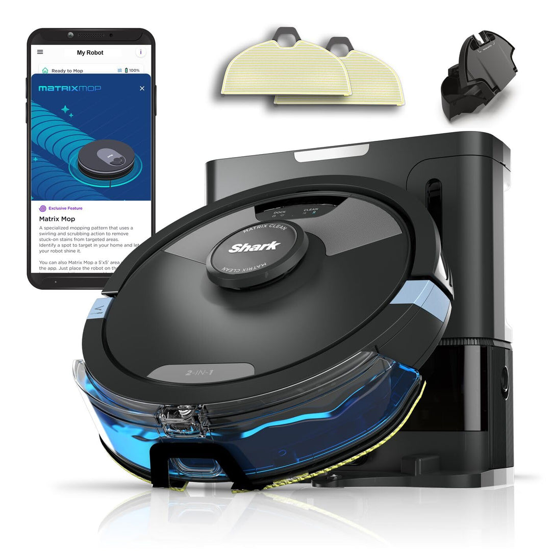 Shark Matrix Plus 2-in-1 Saugroboter mit Wischfunktion und Absaugstation, Selbstreinigend, Selbstent