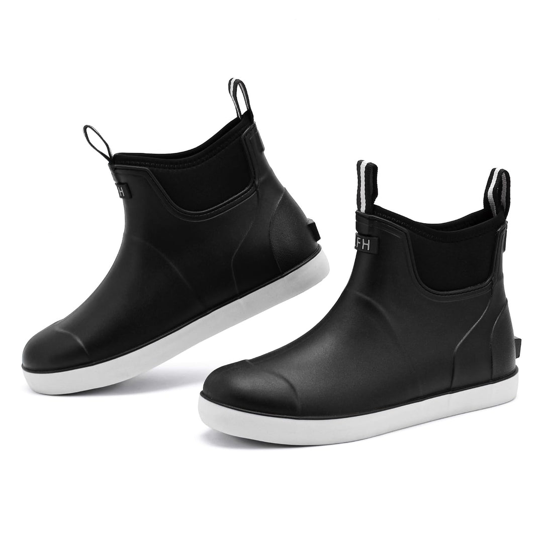 Rumkok Gummistiefel Herren Halbhoch, Grundlegend Wasserdicht Atmungsaktiv Stiefeletten, Anti-Rutsch