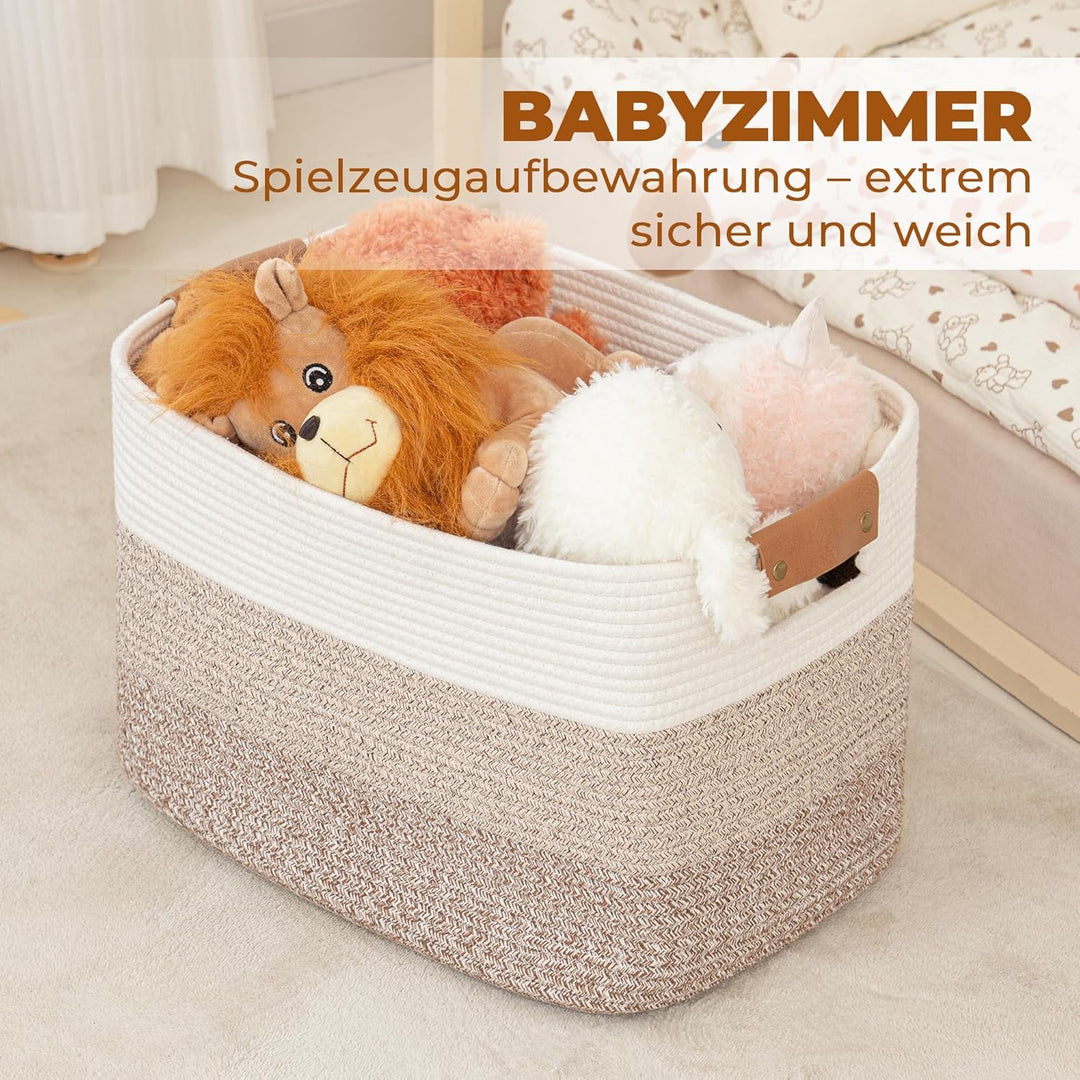 danpinera 50L Aufbewahrungskorb, Aufbewahrung Gross Korb für Badespielzeug & Wohnzimmer, Grosser Auf