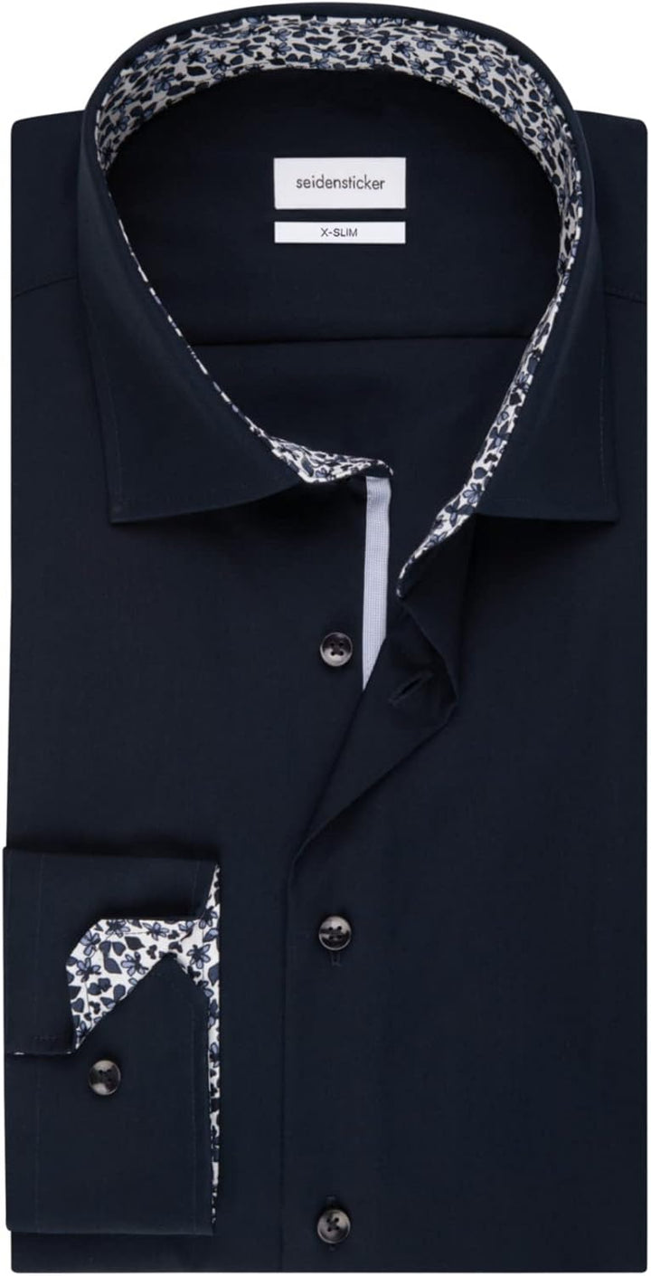 Seidensticker Herren Men X-Slim Longsleeve Hemd 36 Dunkelblau(453480), 36 Dunkelblau(453480)