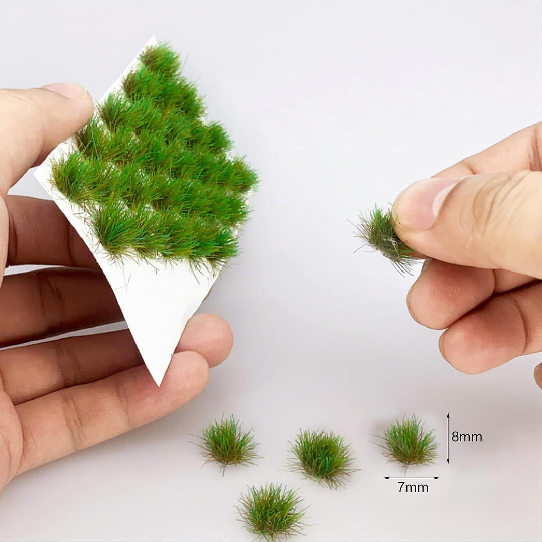 Cayway 128 Stück Static Grass Tuft Selbstklebende Statische Grass Statisches Grasbüschel, Gefälschte