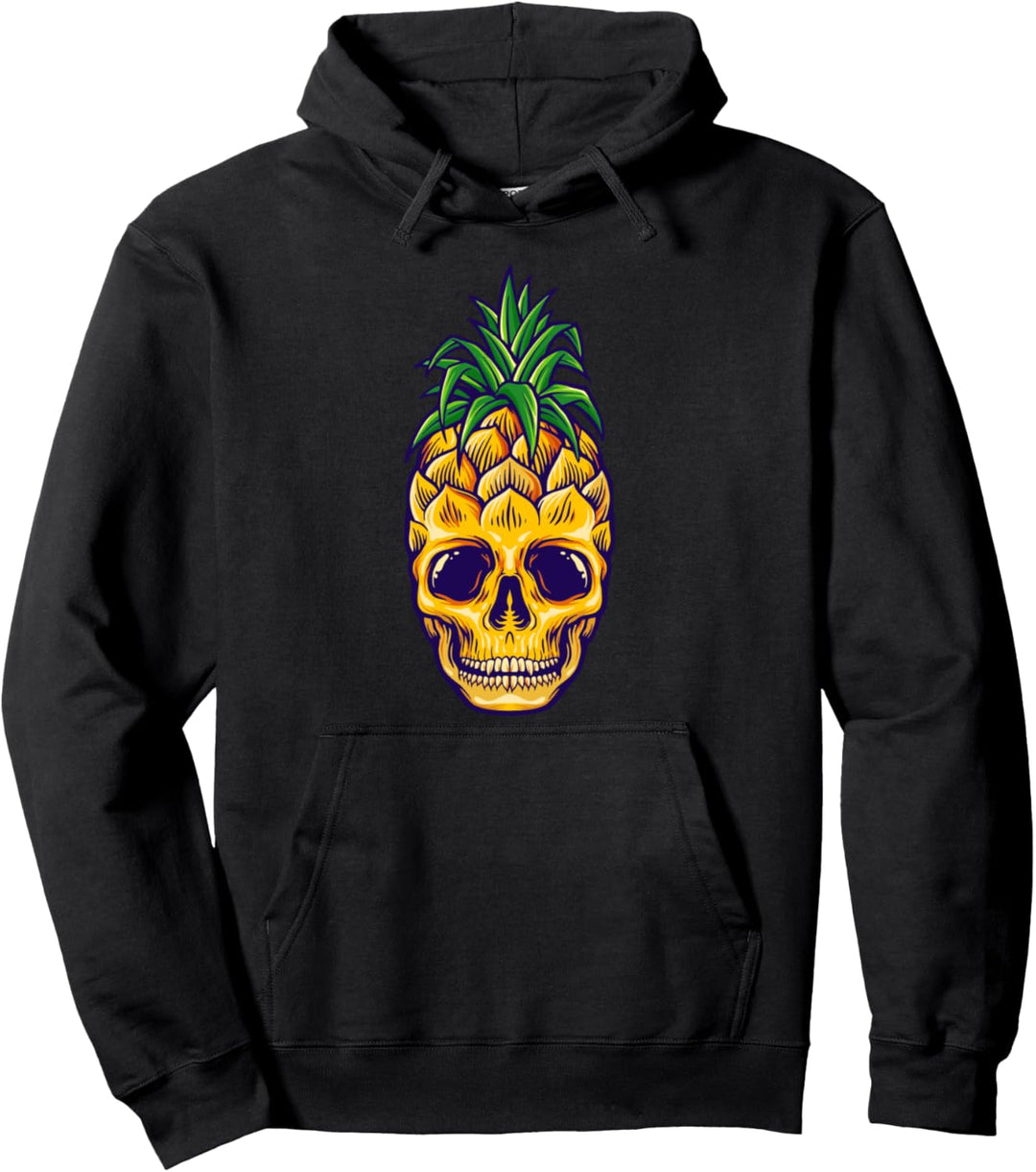 Ananas Schädel Aloha Beaches Hawaii Hawaiian Gothic Summer Pullover Hoodie