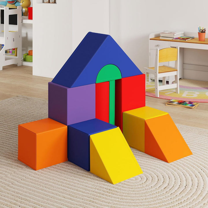 HOMCOM 11 TLG. Schaumstoff Bausteine Kinder Softbausteine Klettern toben Bauklötze Weiche Schaumstof