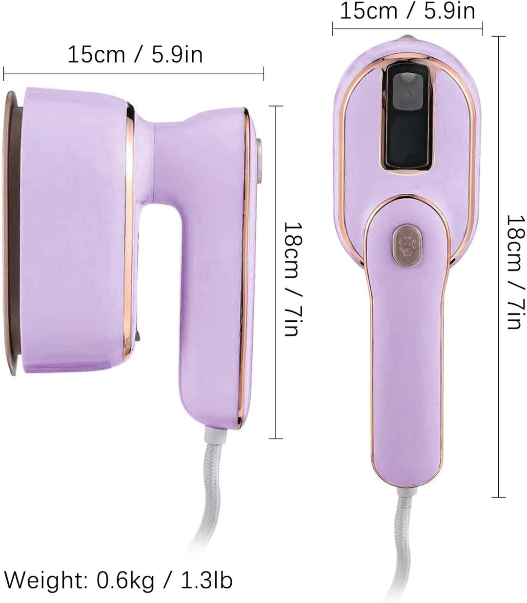 ZStarlite Steamer Dampfbügeleisen Kleidung Keramikplattendesign, Faltbares 1000W Dampfglätter Reiseb