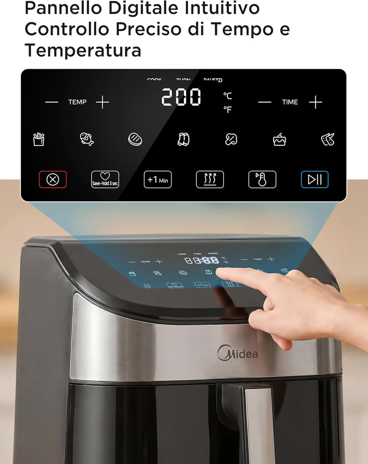 Midea Heissluftfritteuse, 1500 W, 4,5 l, schnelles Kochen