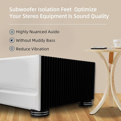 YuanYong Lautsprecher füsse 4 Stück 58x22mm HiFi Absorber füsse Lautsprecher-Isolationsfüsse subwoof