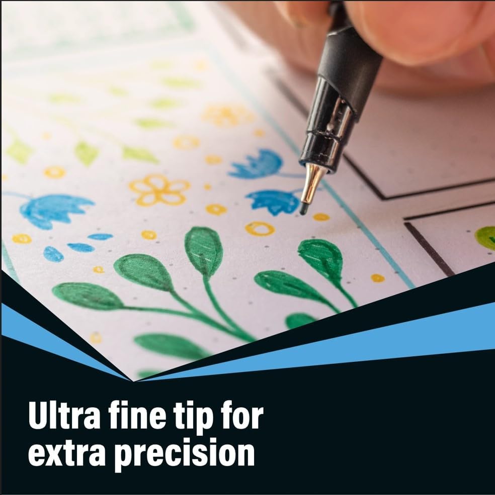 BIC Intensity Stifte Set Japan: 10 Fineliner, 12 Dual Tip Brush Pens, 1 Notizbuch und 1 Klebezettel