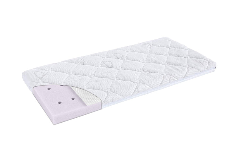 Träuemland T030727 - Beistellbett Brise light 43 x 85 cm, eckig, weiss, 43 x 85 cm
