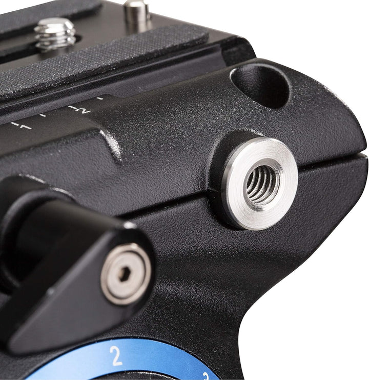 Benro S6 PRO Flat Base Fluid Video Head, 13.2 lb Max, 6 Step Counterbalance (0-5), 1/4""-20 Accessor