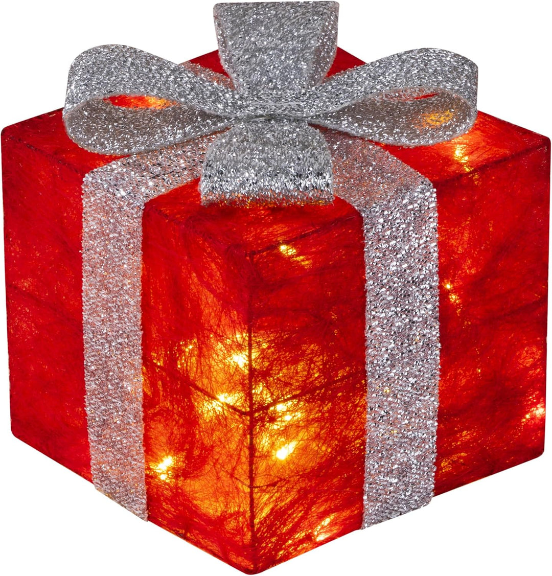 Bambelaa! 3er Led Deko Geschenke Leucht Boxen Timer Weihnachts Dekoration Weihnachtsdeko Beleuchtet