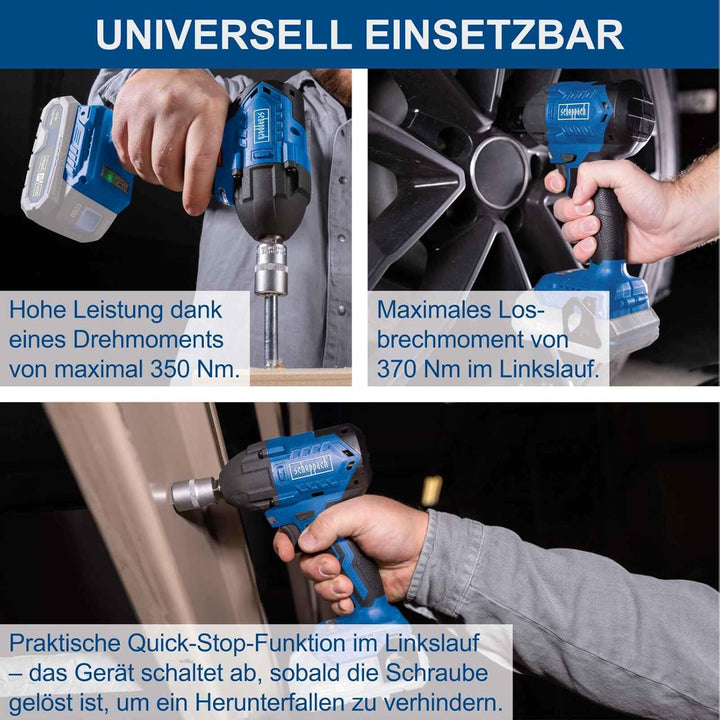 Scheppach Akku-Schlagschrauber BC-IW350-X 20V Brushless | Drehmomentstufen 180-350 - 370Nm | Schlagz