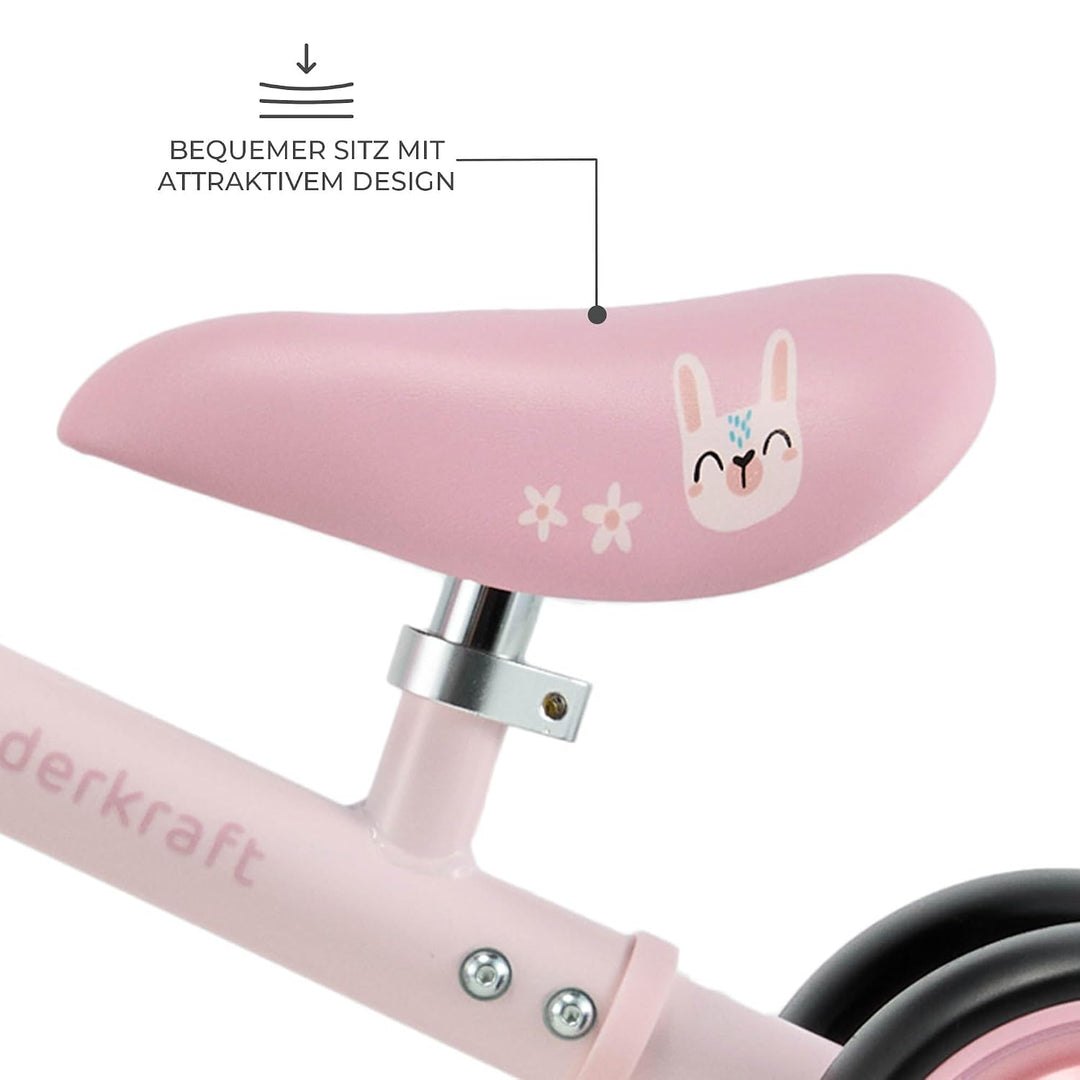 Kinderkraft Cutie Flash Laufrad, Lernlaufrad, Kinderlaufrad, Lauflernrad ohne Pedale, Räder mit LED-