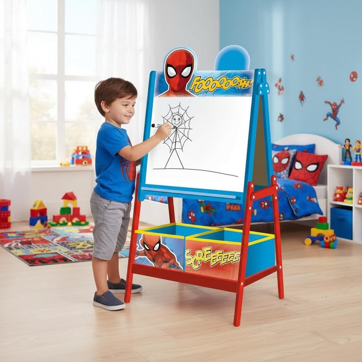 ARDITEX – Kindertafel von Marvel Spiderman mit doppelseitiger Oberfläche für Kreide und Filzstift un