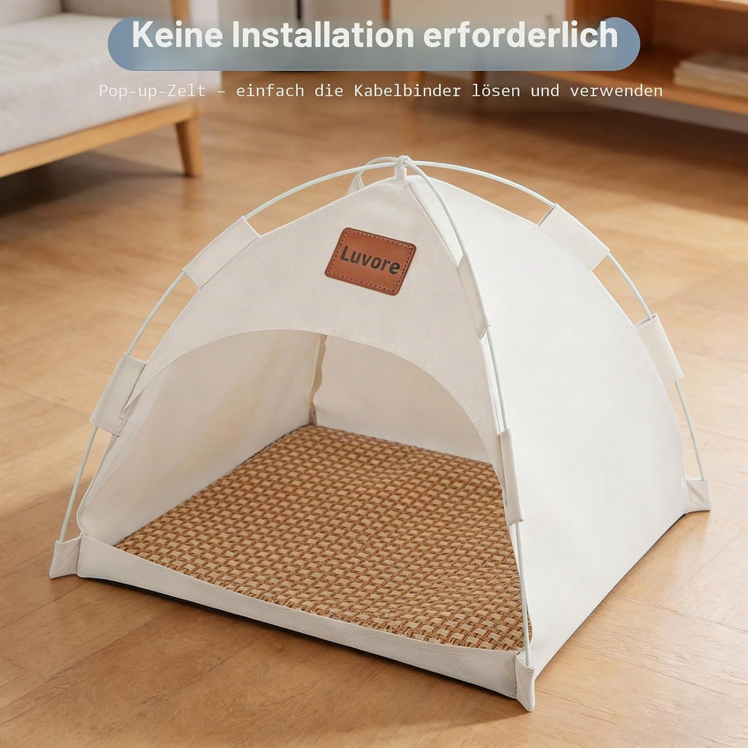 Haustier Zelt Nester 58x58x48cm, Hundezelt Katzenzelt Haustierzelte Häuser mit Kissen, Keine Install