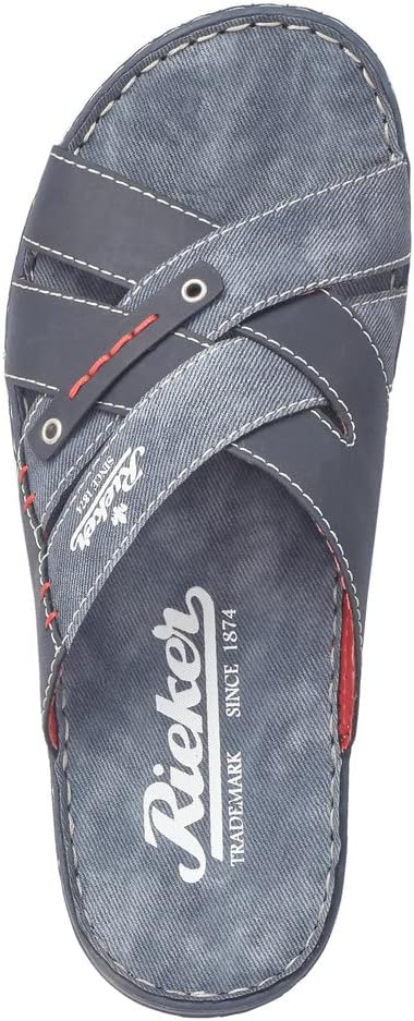 Rieker Herren 21099 Pantoletten 40 EU Blau, 40 EU Blau