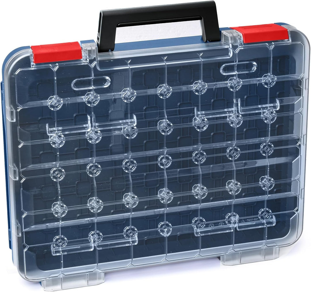 T-BOXX 320 Sortimentskasten Professional Blau - 1x Leer | Transparenter Deckel | IPX4 Spritzwassersc