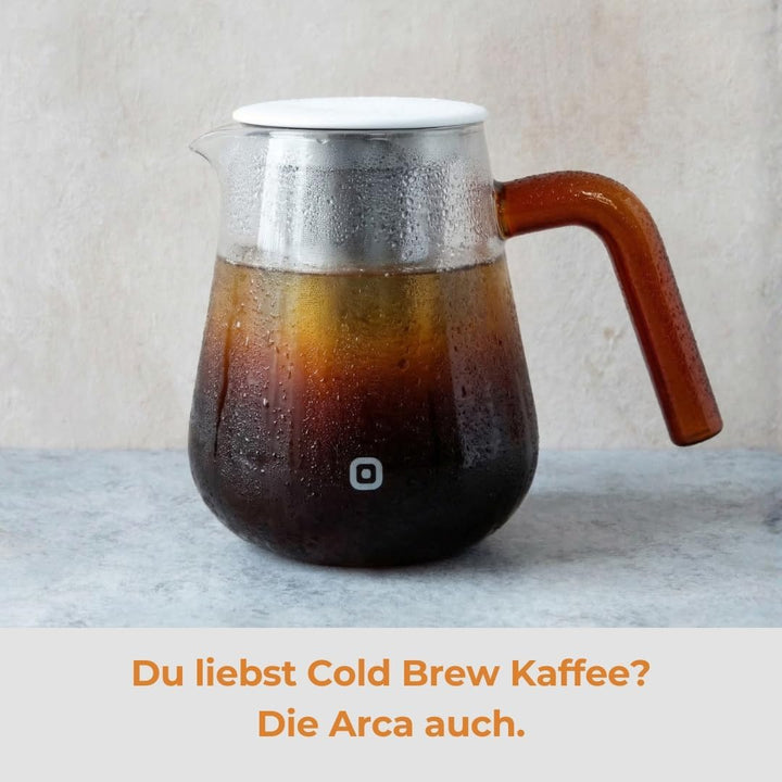 Carl Henkel - ARCA X-Tract Brew Kaffee Dauerfilter 0,5 l mit klarem Griff - Kaffeebereiter für 2-3 T