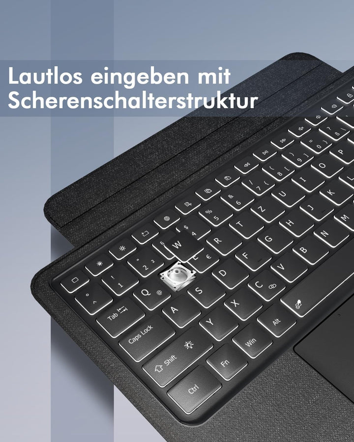 Doohoeek Tastatur mit Hülle für Samsung Galaxy Tab S10 Ultra 2024 14,6 Zoll, Tab S9 Ultra 2023, Tab