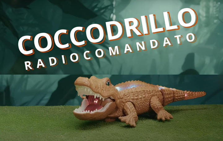 Ferngesteuertes Krokodil, gross, 38 cm, Riesen-Alligator mit Musik, realistische Geräusche, Gehen, d