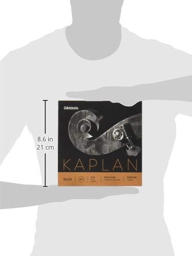 D'Addario Kaplan Bass-Saiten - Vollständiger Satz - K610 3/4M - Für Kontrabass, Kontrabass - 3/4 Ska