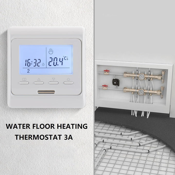 Wengart Heimthermostat WG806,AC230V,3A,wöchentliche Programmierung,6 Zeiträume,LCD-Digitalanzeige zu