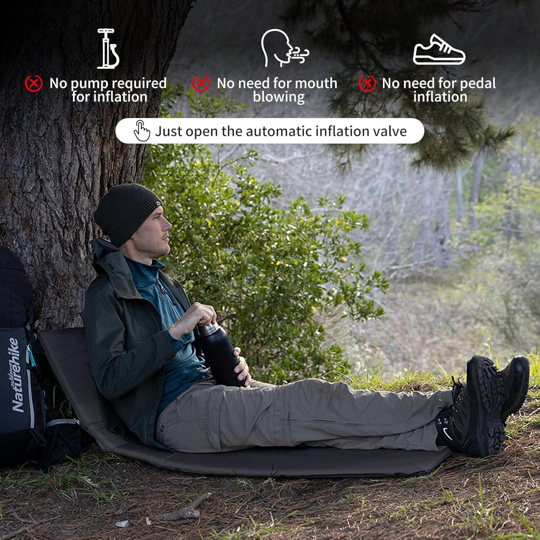 Naturehike Selbstaufblasende Isomatte-5cm Dicke strapazierfähige Campingmatratze, verbindbar mit Meh