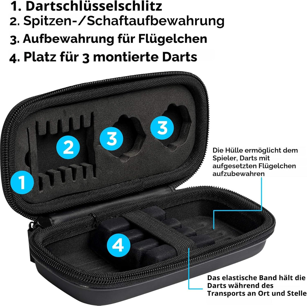 Viper Blitz Dartpfeile aus 95% Wolfram mit Stahlspitze, mit Aufbewahrungs-/Reiseetui 24 Gramm, 24 Gr