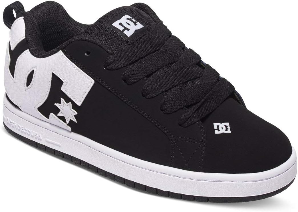 DC Herren Court Graffik Skate-Schuh 47 EU Schwarz 1, 47 EU Schwarz Weiss Weiss