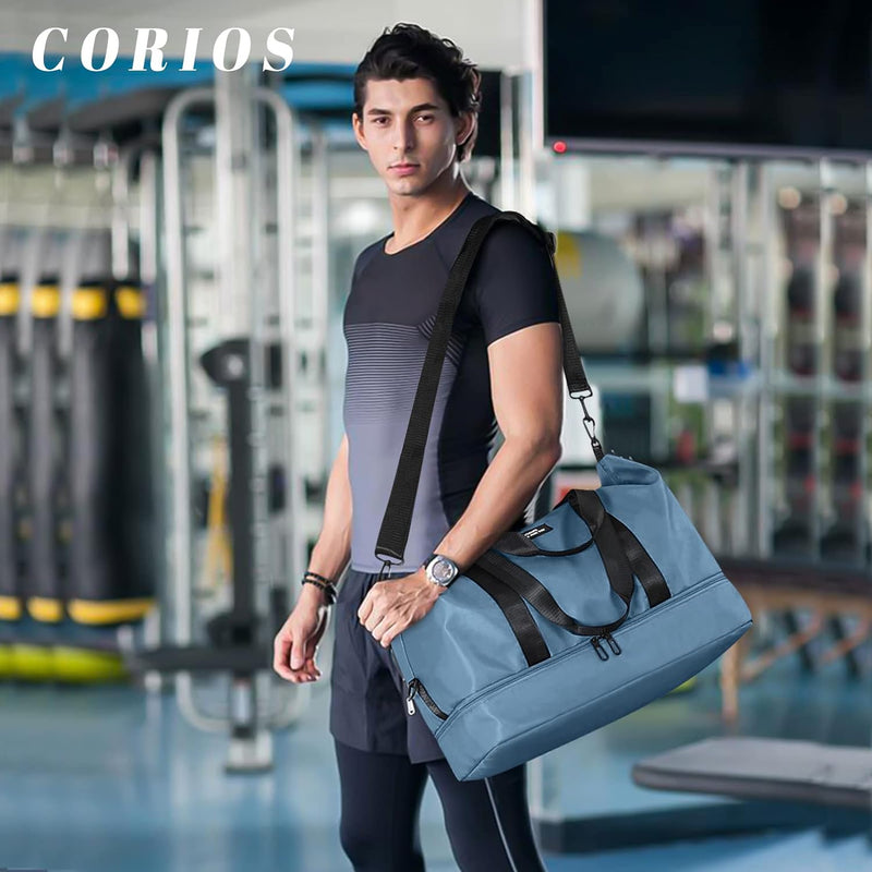 CORIOS Reisetaschen Duffle Bag Nylon Sporttasche für Damen/Herren Faltbare Weekender Übernachtung Ta