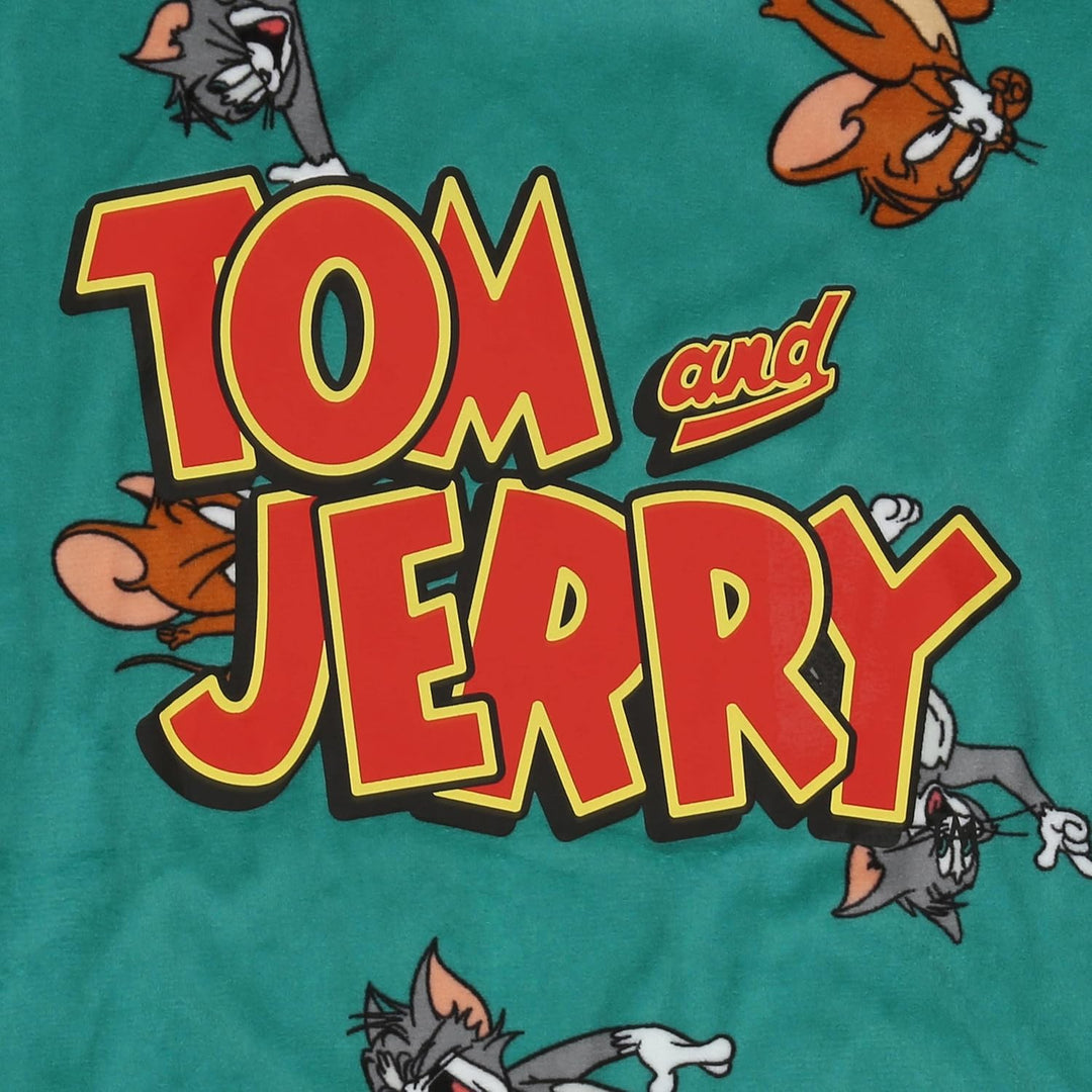 sarcia.eu Tom and Jerry Damen Schlafanzug in Türkis, zweiteilig, langärmlig, Warmer Schlafanzug XS P