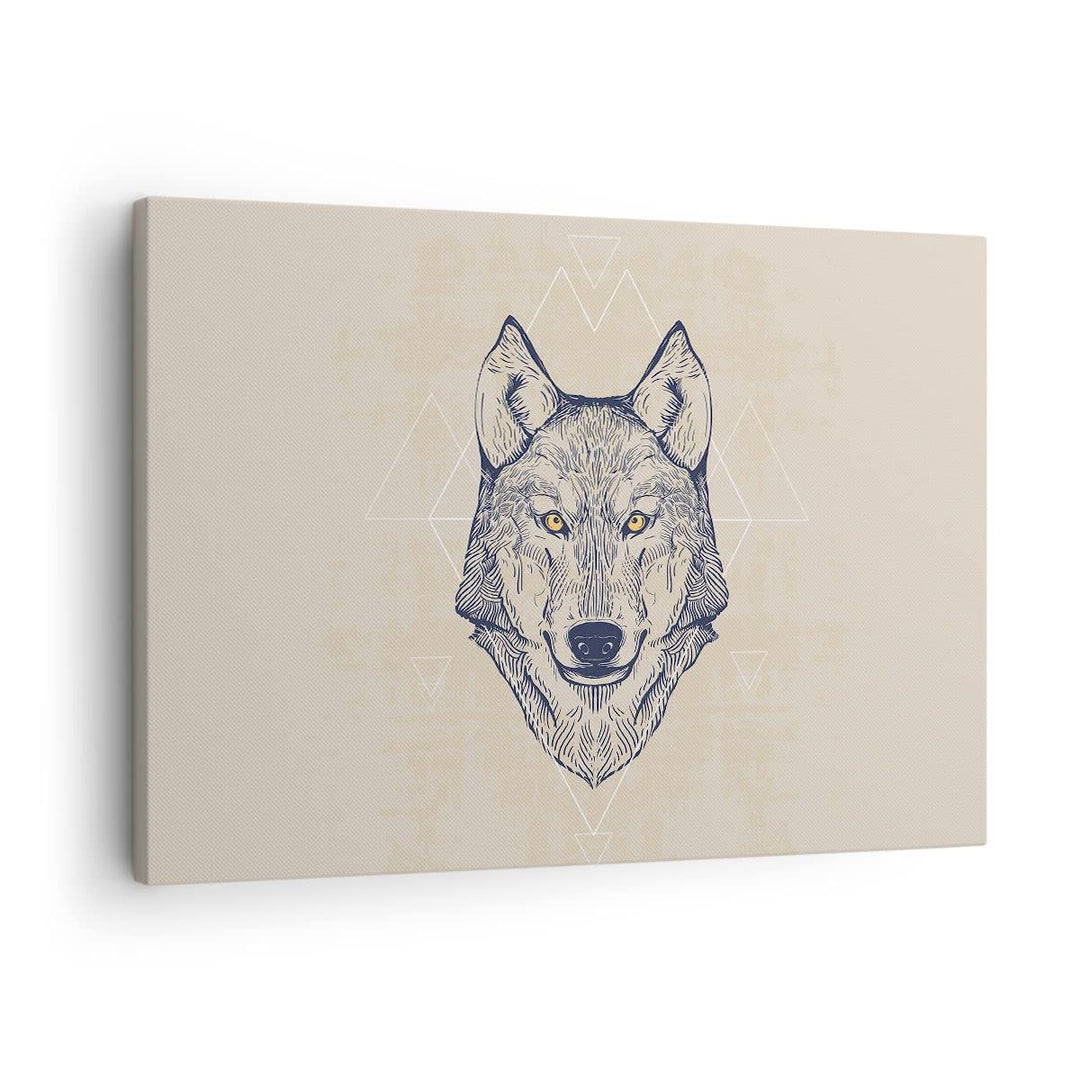 Bilder auf Leinwand Husky Hund Portrait Plakat Leinwandbild 70x50cm Wandbilder Dekoration Wohnzimmer