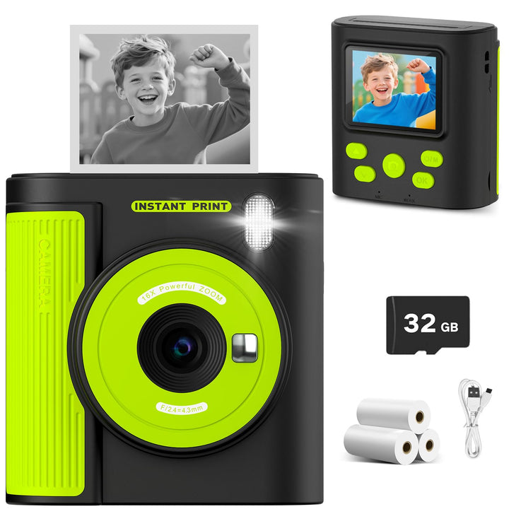 Zicor Kinderkamera Instant Print, 1080HD Digital Video & Instant Print Kamera für Kinder, lustige We
