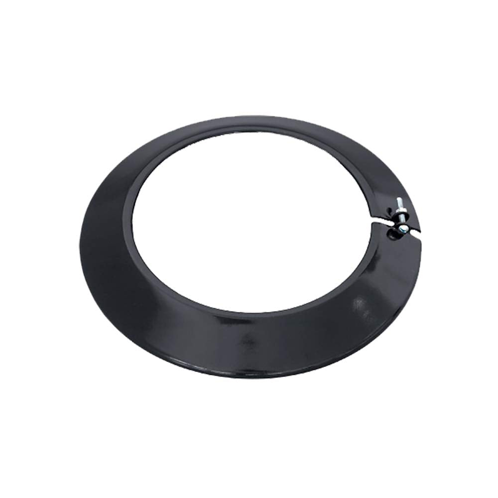 S & M 485213 Schwarz glasierte Abdeckung 900 °c-ø 150 mm-Rosetón für Ofen- und Kaminrohre