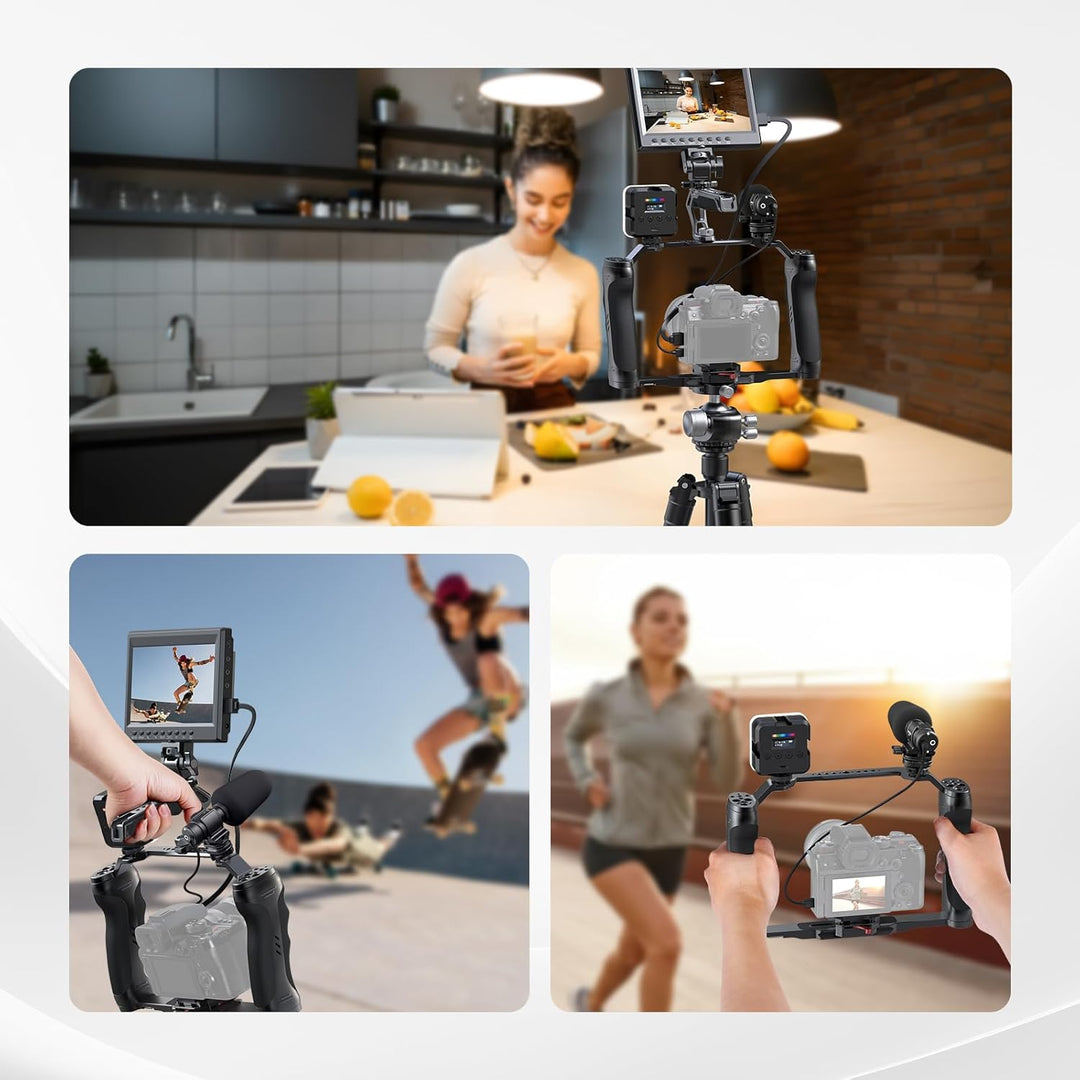 NEEWER Mikrofon Halterung mit Cold Shoe Adapter, geräuschdämpfende und stossdämpfende Microphone Mou