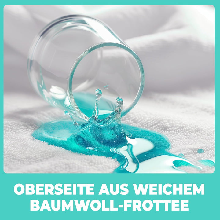 Matratzenschoner 90 x 200 cm Wasserdichte 2 Stk. Matratzenauflage aus Baumwolle Nässeschutz Inkontin