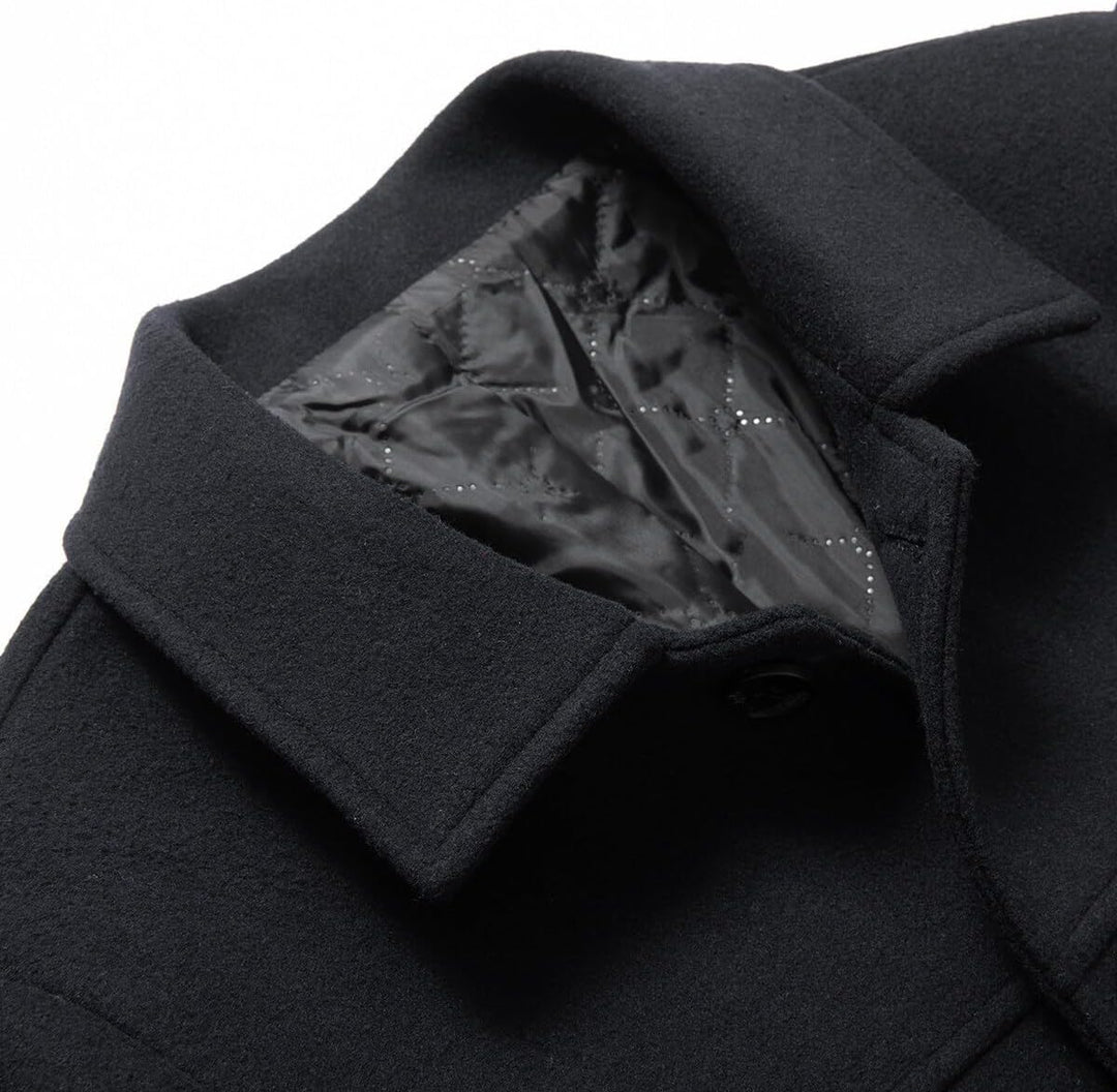 YOUTHUP Mantel Herren Wollmantel Winter Wolle Kurzmantel Regular Fit Kurz Herrenmantel für Business