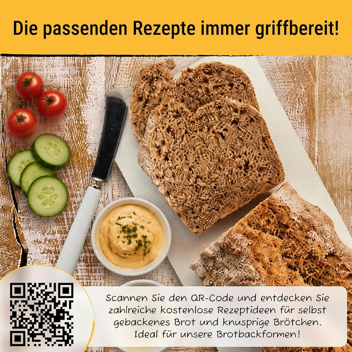 Birkmann, Laib &amp; Seele, perforierte Brotbackform, 30 cm, Backform für kleine Brote, aus bronzefarben