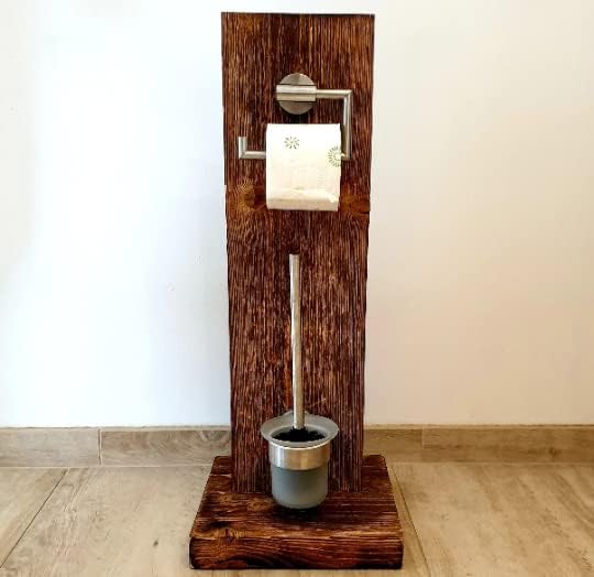 WC-Garnitur aus Altholz - rustikal