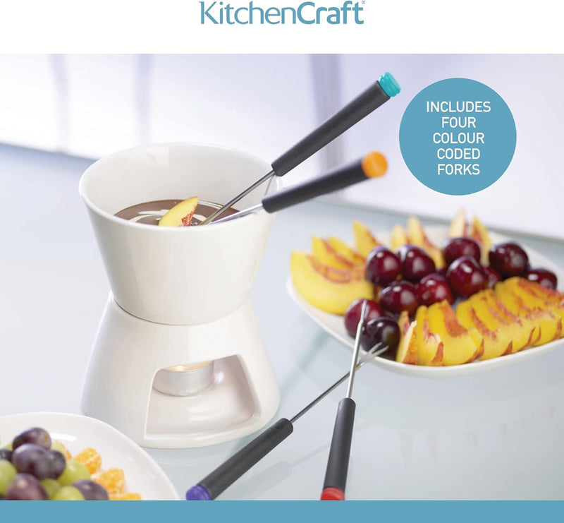 KitchenCraft Schokoladenfondue-Set in Geschenkbox