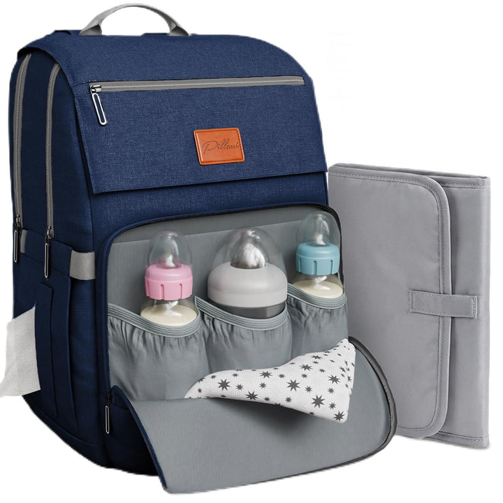 PILLANI Babywickeltaschen-Rucksack, grosse Tasche für Jungen und Mädchen, wasserdichter Wickelrucksa