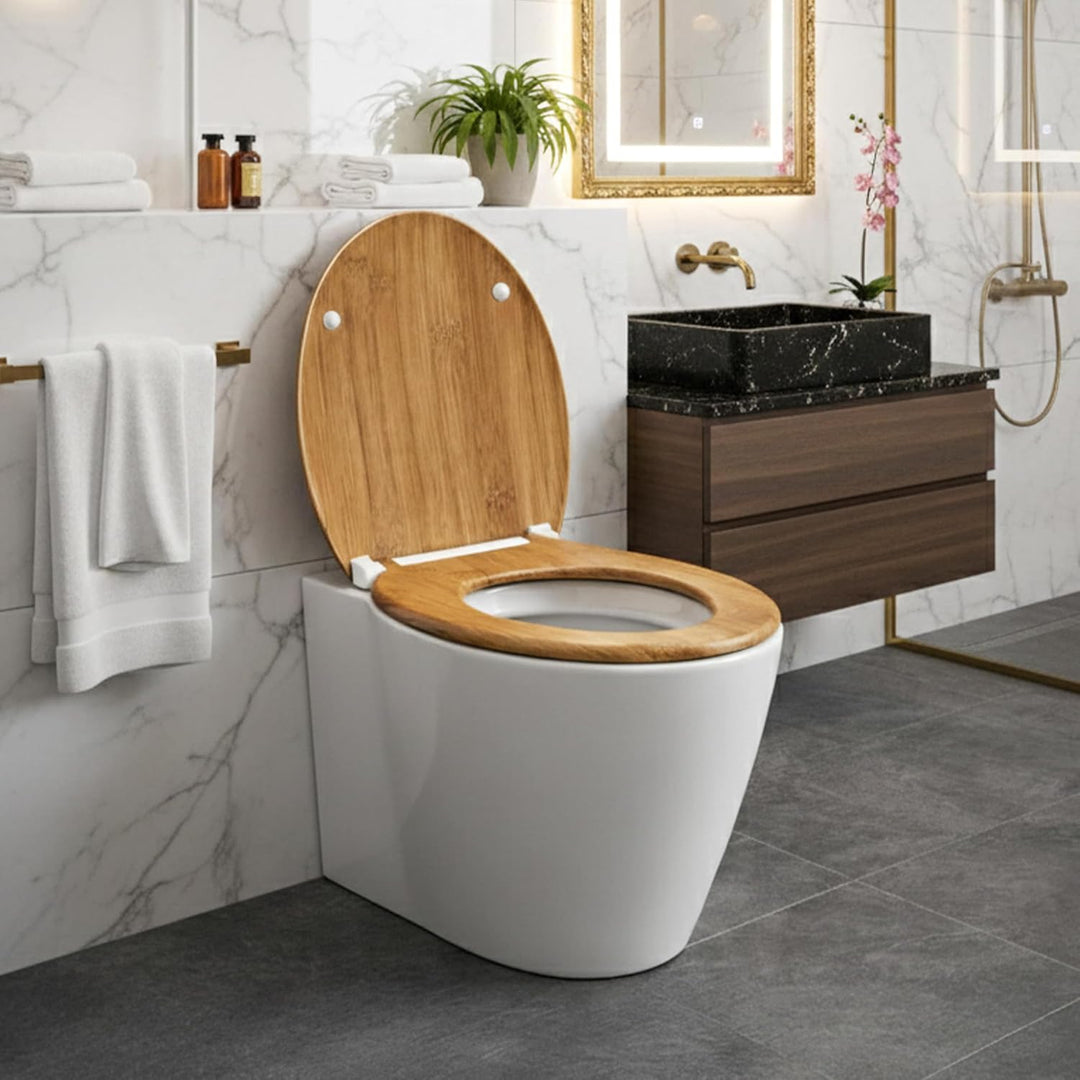 Casaria® WC Sitz Duroplast Absenkautomatik Schnellbefestigung Bad Toilettendeckel Klobrille antibakt